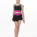 Pink/Black Diamante Skort Set